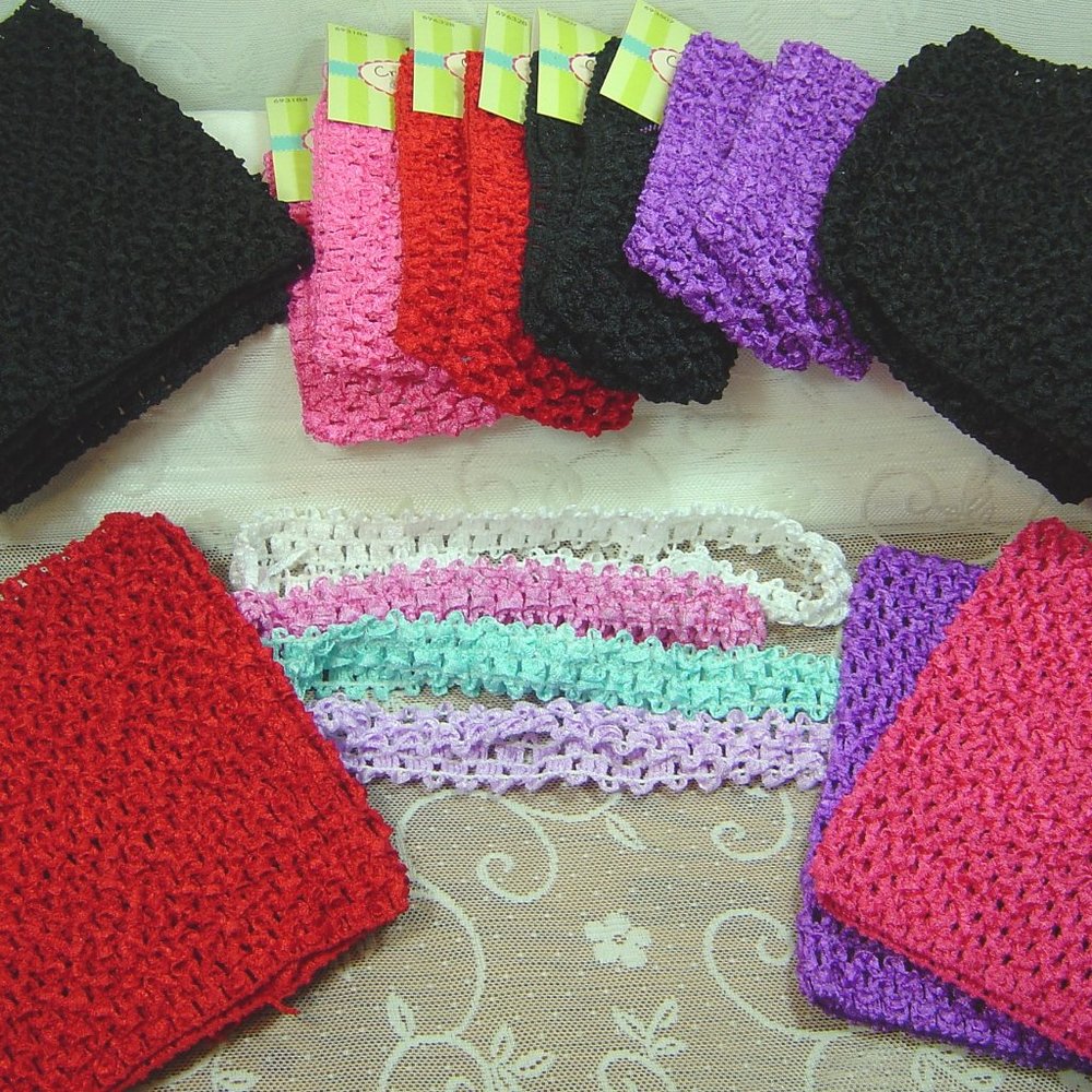 Lot of 21 soft stretch baby/girls headbands or craft project supplies--unused